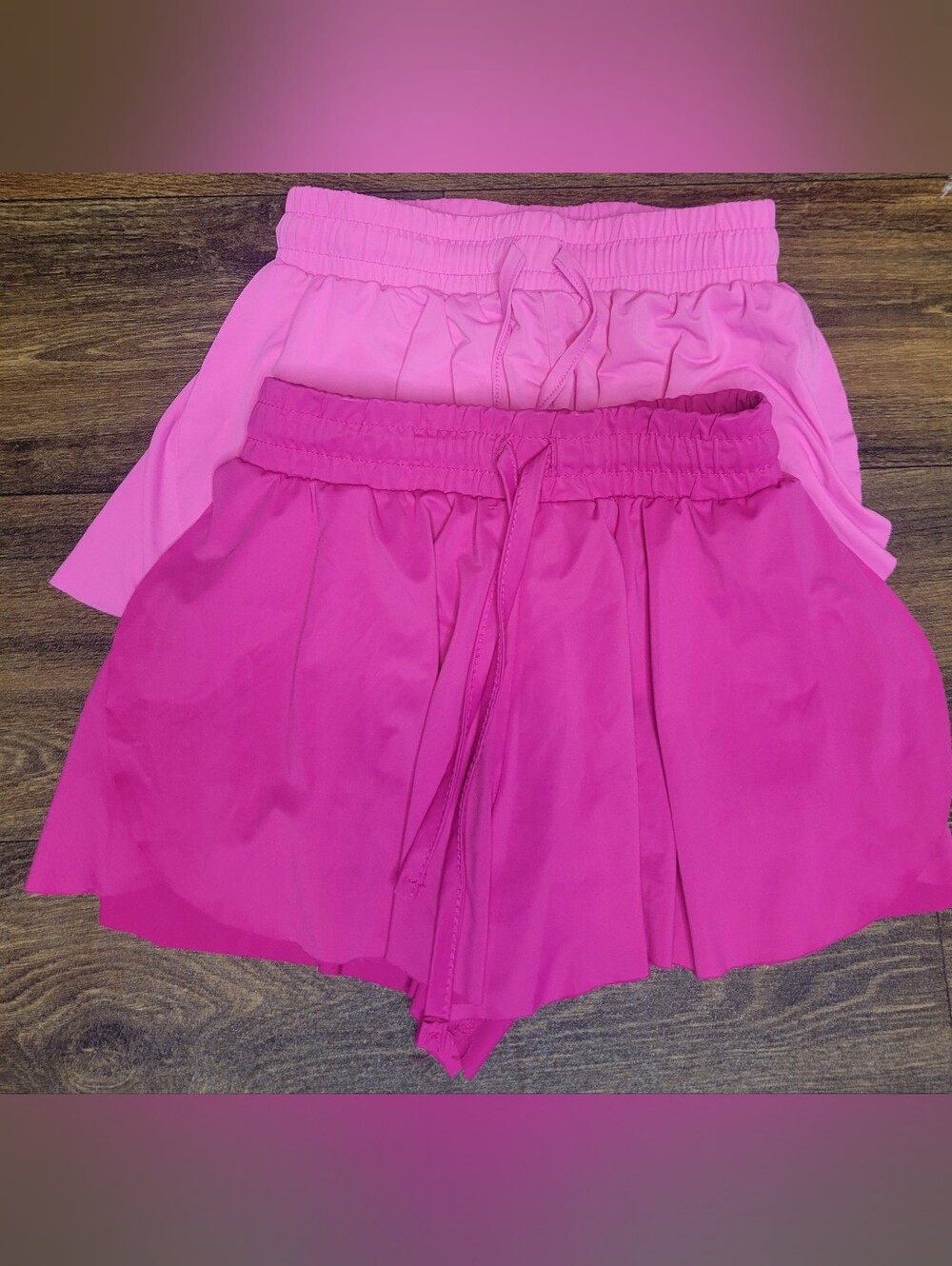 Girls Size 8 btween Pink & Fuchsia Elastic-Waist Skorts Set Fly Away Shorts